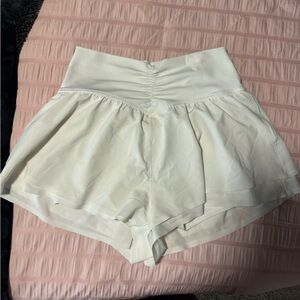 Aerie Women's White High-Waisted Shorts